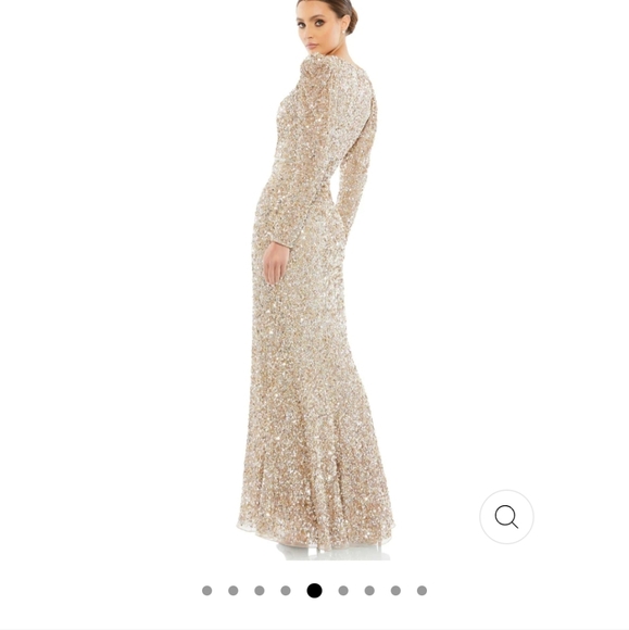 Mac Duggal dress, size 6, new with tags, bald spots on back bottom as shown - Picture 2 of 16